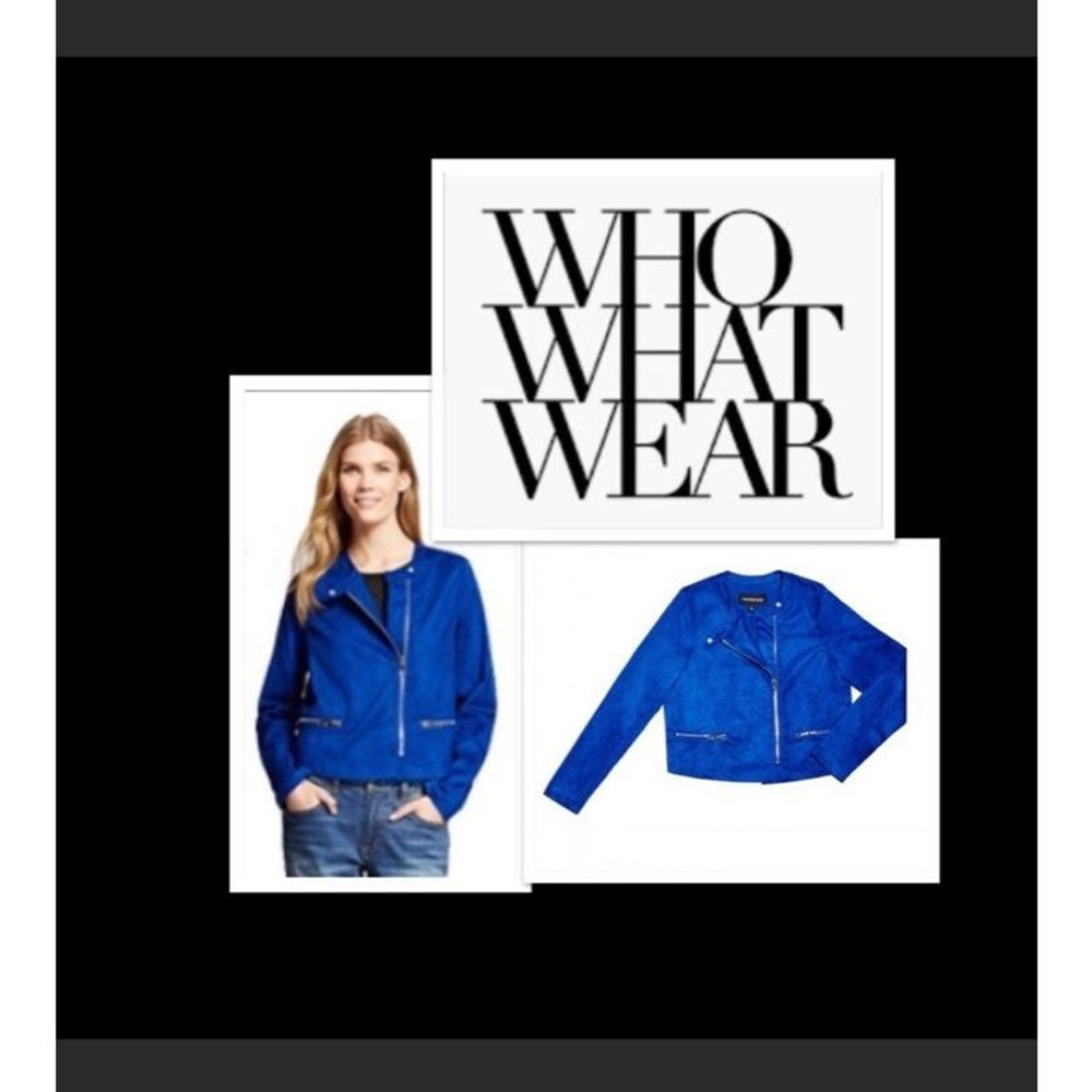 who what wear royal moto jacket